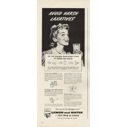 1944 California Sunkist Ad "Avoid Harsh Laxatives"