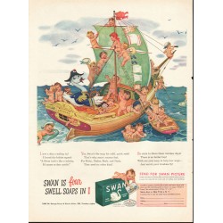 1944 Swan Soap Ad "four swell soaps"