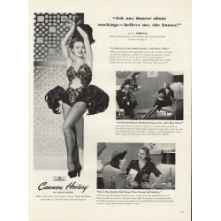 1944 Canon Hosiery Ad "Ask any dancer"