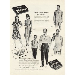 1944 Reliance Manufacturing Company Ad "Apparel for Everyone"