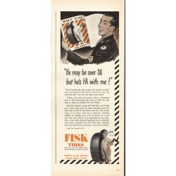 1944 Fisk Tires Ad "over 38"