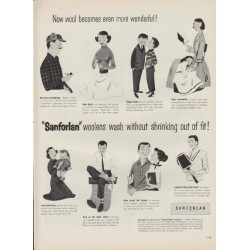 1952 Sanforlan Ad "Now wool becomes even more wonderful!"