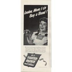 1944 War Bonds Ad "Lookee, Mom"