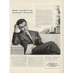 1944 John Hancock Life Insurance Company Ad "Should a man"