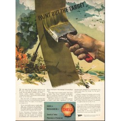 1944 Shell Research Ad "Paint Out The Target"