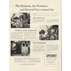 1944 Sperry Corporation Ad "and Several Guys named Joe"