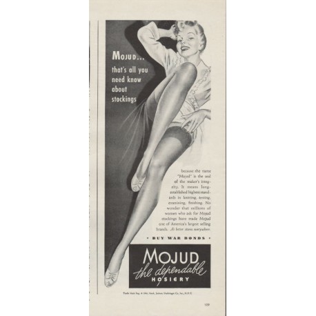 1944 Mojud Hosiery Ad "that's all you need to know"