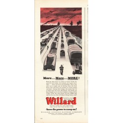 1944 Willard Battery Ad "More ... More ... More!"