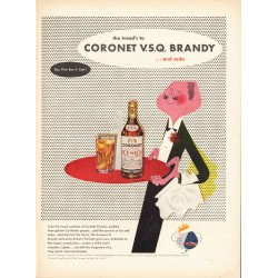 1944 Coronet Brandy Ad "the trend"