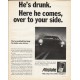1969 Allstate Insurance Ad "He's drunk"