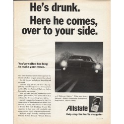 1969 Allstate Insurance Ad "He's drunk"
