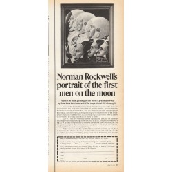 1969 Norman Rockwell Apollo 11 Crew Ad "first men on the moon"