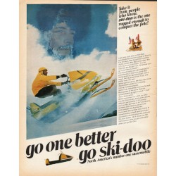 1969 Ski-Doo Snowmobile Ad "conquer the pole"