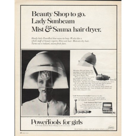 1969 Lady Sunbeam Ad "Beauty Shop to go"