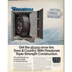 1969 Firestone Tires Ad "strong snow tire"