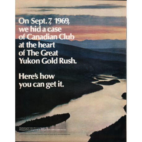 1969 Canadian Club Whisky Ad "a case of Canadian Club"