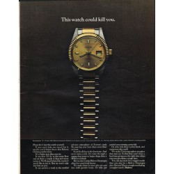 1969 Bulova Watch Ad "could kill you"