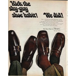 1969 Sears Shoes Ad "shy-guy shoe habit"
