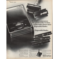 1969 Remington Shaver Ad "close, comfortable shaves"