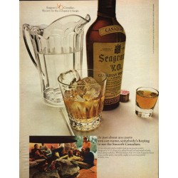 1969 Seagram's V.O. Whisky Ad "any party"