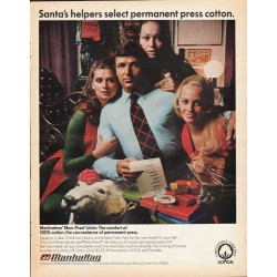 1969 Manhattan Shirts Ad "Santa's helpers"