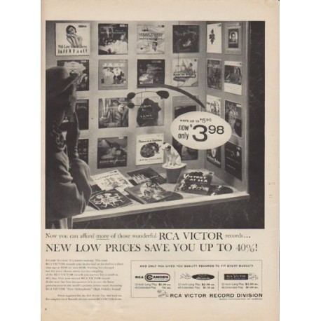 1955 RCA Victor Ad "New Low Prices"
