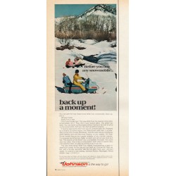 1969 Johnson Snowmobile Ad "back up a moment"