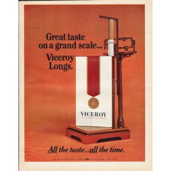 1969 Viceroy Cigarettes Ad "on a grand scale"