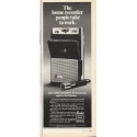 1969 Norelco Cassette Recorder Ad "take to work"