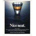 1969 Calvert Extra Whiskey Ad "Nice neat"