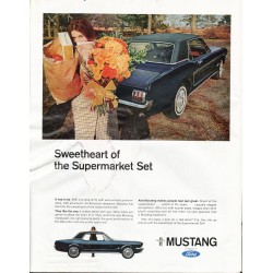 1966 Ford Mustang Ad "Sweetheart of the Supermarket Set" ~ (model year 1966)