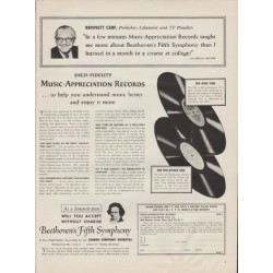 1955 Music Appreciation Record Ad "High-Fidelity"