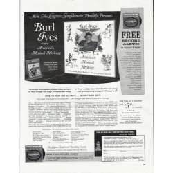 1966 Burl Ives Album Ad "America's Musical Heritage"
