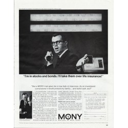 1966 Mutual of New York Ad "stocks and bonds"