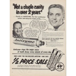 1955 Listerine Tooth Paste Ad "Not a single cavity"