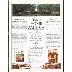 1975 American Heritage Society Ad "Come Home America"