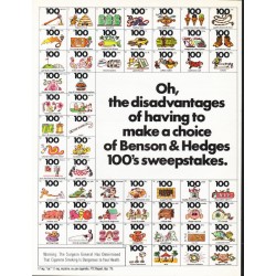 1975 Benson & Hedges Cigarettes Ad "sweepstakes"