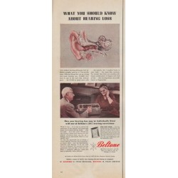 1955 Beltone Hearing Aid Co. Ad "What you should know"