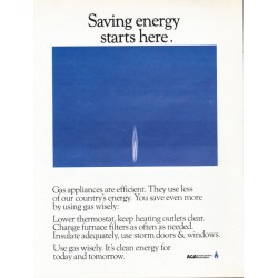 1975 American Gas Association Ad "Saving energy"