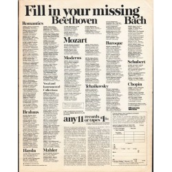 1981 Columbia Music Club Ad "Fill in your missing Beethoven"