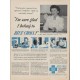 1955 Blue Cross Ad "I'm sure glad I belong to Blue Cross!"