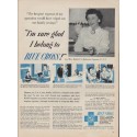 1955 Blue Cross Ad "I'm sure glad I belong to Blue Cross!"
