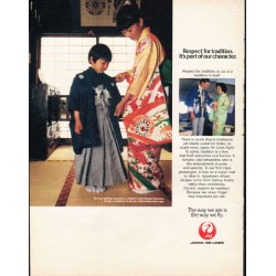 1981 Japan Air Lines Ad "Respect for tradition"