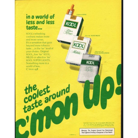 1981 KOOL Cigarettes Ad "coolest taste"