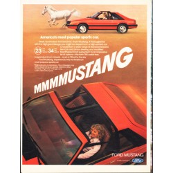 1981 Ford Mustang Ad "most popular sports car" ~ (model year 1966)
