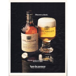 1981 Erlanger Beer Ad "Discover a classic"