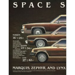 1981 Lincoln-Mercury Marquis, Zephyr, Lynx Ad "Space Stations" ~ (model year 1981)