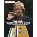 1981 Golden Lights Cigarettes Ad "know you're smoking"