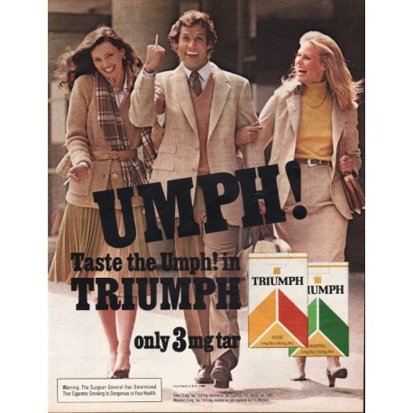 1981 Triumph Cigarettes Ad "UMPH!"