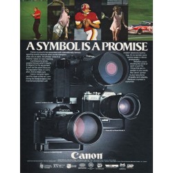 1981 Canon Camera Ad "symbol is a promise"